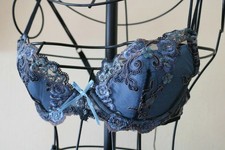 Ladies sexy blue floral motif