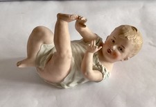 Vintage Antique Gebruder Heubach Bisque Piano Baby Figurine READ DESCRIPTION 