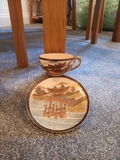 Antique Satsuma Shimazu Japanese Cup And Saucer In Immaculate Condition.