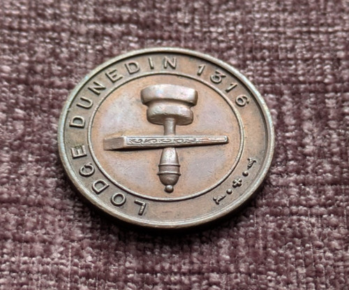 Scottish copper masonic token - masonic,