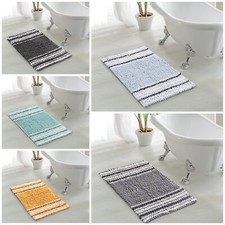 Luxury Shaggy Pebble Non-slip Super Absorbent Bathroom Bath Mat Rug