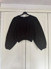 Black Zara Puff Sleeve jumper