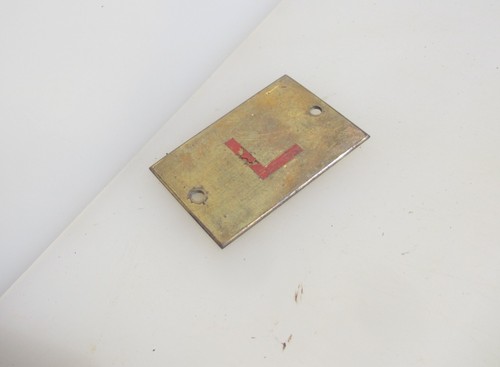 Vintage brass letter sign - brass, "l"