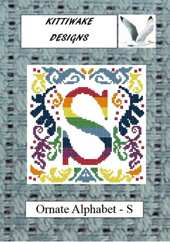 Ornate alphabet s cross - s,