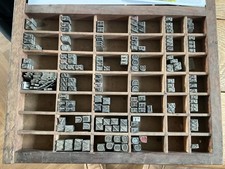 Vintage Printing Letterpress Metal Alphabet Uppercase Metal Letter Blocks 150+