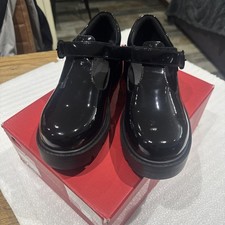 Kickers Kori T Bar Patent Leather Black Shoes, Uk6