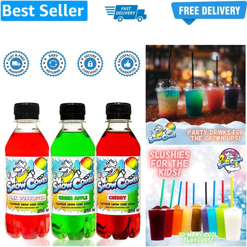 Slush syrup snow cone - cone,