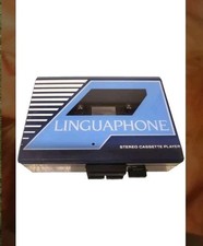 Vintage Linguaphone MGP11 Portable Stereo Cassette Player Black with Tape