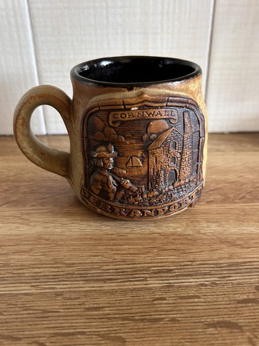 Cornwall art pottery clay mug - art,