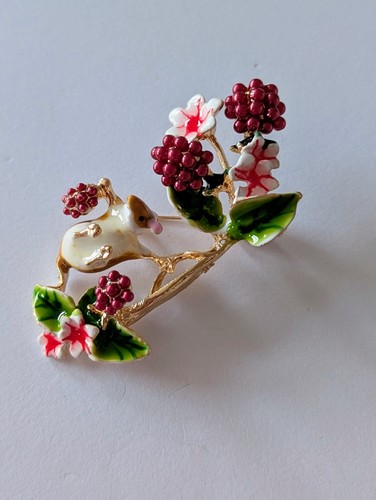 Adorable enamel field mouse - enamel,