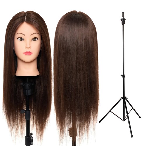 Training head real hair - 70%,