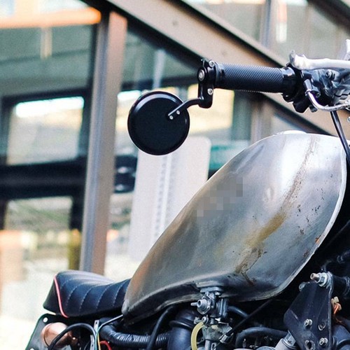 Black motorcycle round - motorcycle, 7/8"