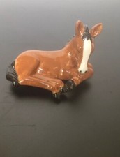 Handmade Studio Pottery Chestnut Glazed Pony Figure.