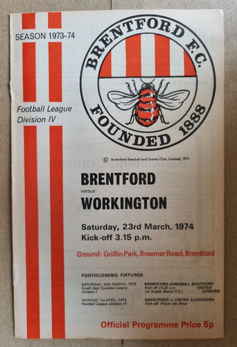 Brentford workington - brentford, vs
