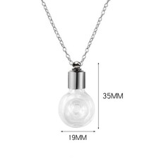 with Chain Wishing Bottle Ashes Holder Memorial Necklace Perfume Vial Pendant