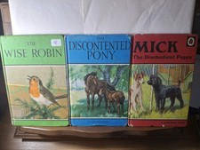 3 Ladybird Books The Wise Robin The Discontented Pony Disobedient Puppy  S497