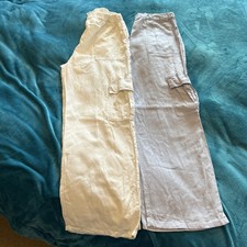 M&S Girls Cargo Pants In Ivory