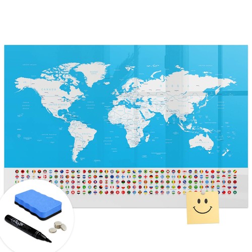 Dry wipe glass memo board - dry,
