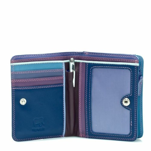 Leather medium wallet with zip - medium,
