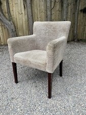 Traditional Armchair Modern Grey Biscuit Fabric Retro Lounge Occasional By Sia