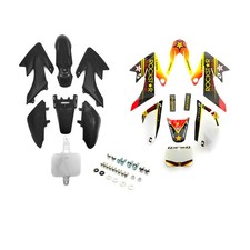Black Plastic Set Rockstar Graphics Stickers With Bolts Pitbike 50cc - 125cc