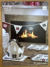 Stylecraft 9034 DK Christmas Tea Cosy, Table Mat And Bunting Knitting Pattern