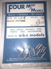4mm LSWR Wagon Buffers 12 New