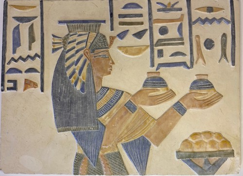 Egyptian plaque bas relief - plaque,