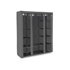 SONGMICS Canvas Effect Wardrobe Portable Wardrobe