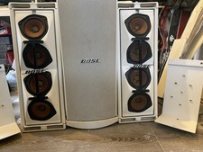 Bose 402 Speakers With Bose Wall Brackets and MB4 Subwoofer In White Used