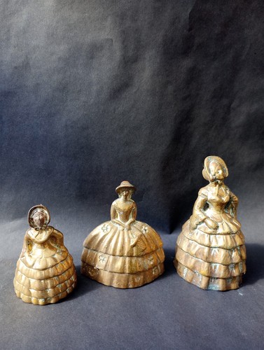 Set vintage brass lady - of,