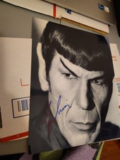 Leonard Nimoy Signed 8x10 Star Trek Icon Spock Dr Iconic