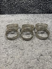 6 Matching Silver Plated Napkin rings - Christmas / Party