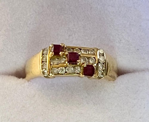 Vintage 18ct gold ruby - vintage,