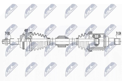 Front drive shaft left nty - drive,