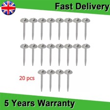 20X Heavy Duty Plastic Mushroom Domed Ground Sheet Tent Pegs Awning Carpet