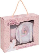 Disney PRINCESS 5 Piece Melamine Dinner Set Gift