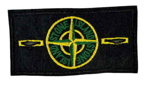 Stone island badge black green - island,