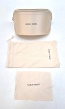 GIORGIO ARMANI Spectacles Glasses Case, Zip Closure Including Soft Pouch & Cloth