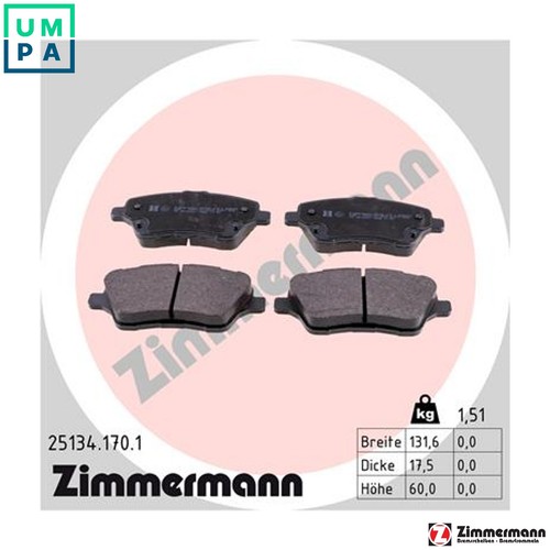 Brake pad set disc - brake,