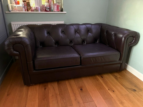 Chesterfield leather brown - leather,