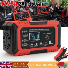 12V Smart Pulse Repair Car Battery Charger 8A Trickle Caravan Motorhome Boat New