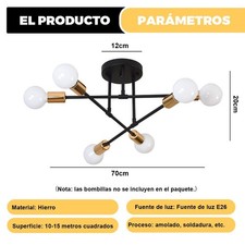 Vintage LED Ceiling Light Chandelier pendant lights Sputnik fitting Bedroom Lamp