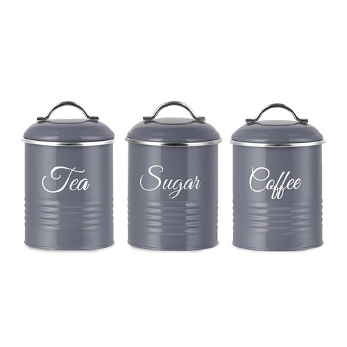 Tea coffee sugar canister set - canister,