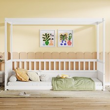 Twin Kids Canopy Bed Frame