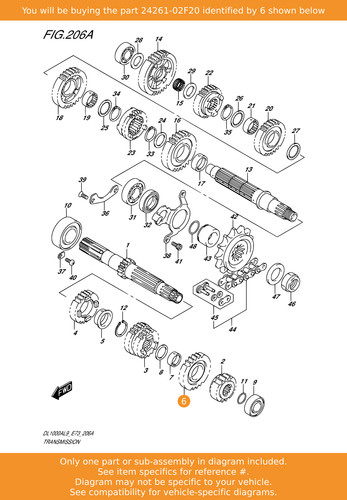 Suzuki gear 6th - gear,, drive