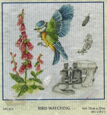 Bird Watching Counted Cross Stitch Kit APC413 Anchor: Evenweave, Charts, Thread