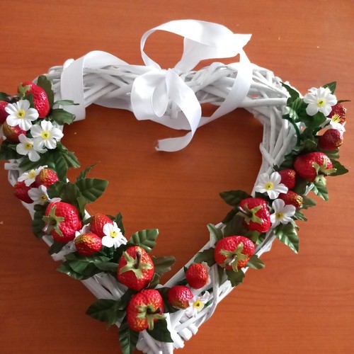 Wicker heart decoration - heart,