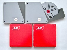 2 x 200ft / 60m Super 8 / St 8 AP Film Plastic Reels & Cans - New/Old Stock