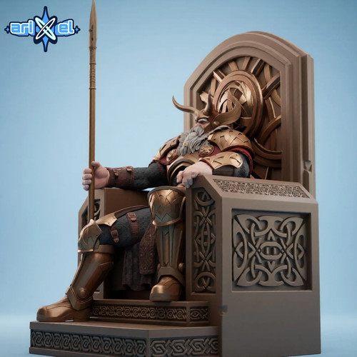 Odin throne sculpture - on,
